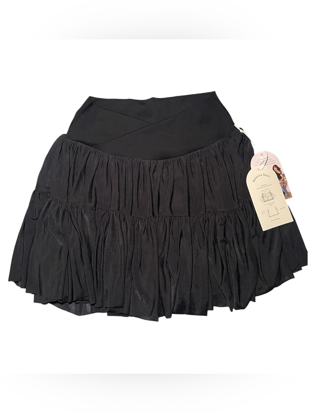 NWT Blogilates Black Ballerina Tiered Skort Size Small